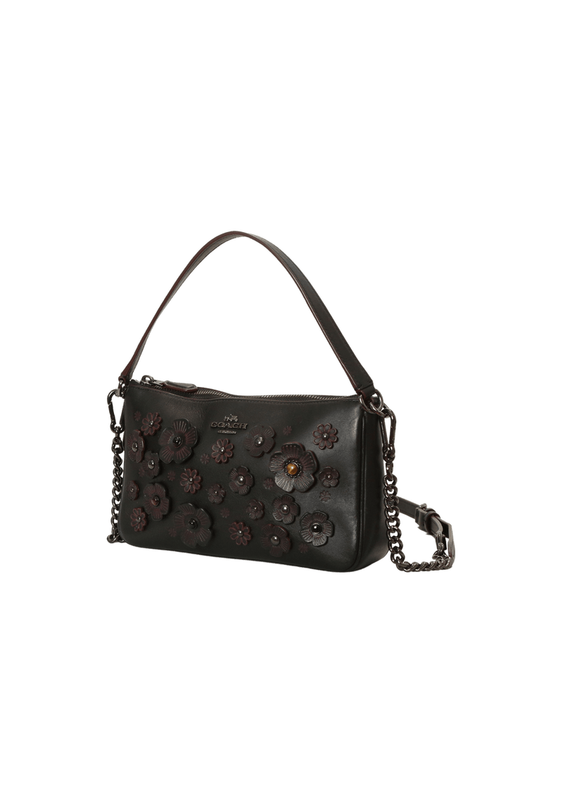 LEATHER FLOWERS CLUTCH