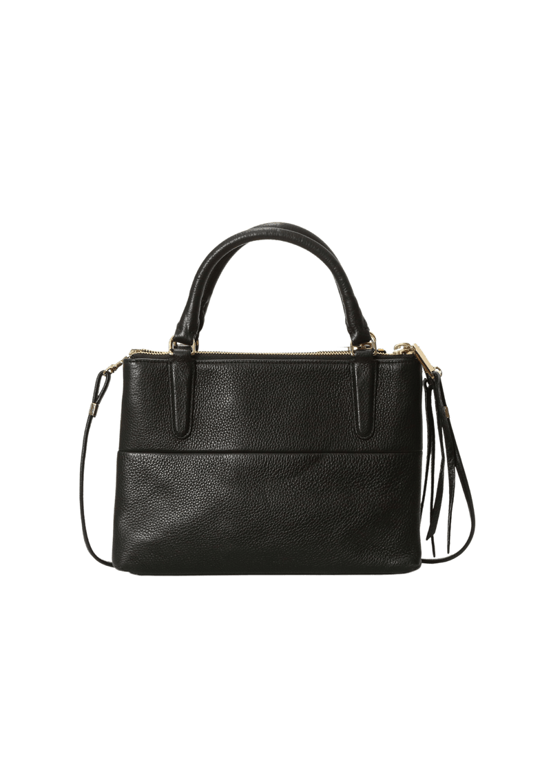 LEATHER THREE ZIP BAG