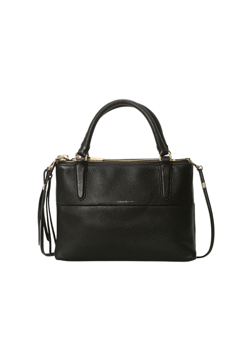 LEATHER THREE ZIP BAG