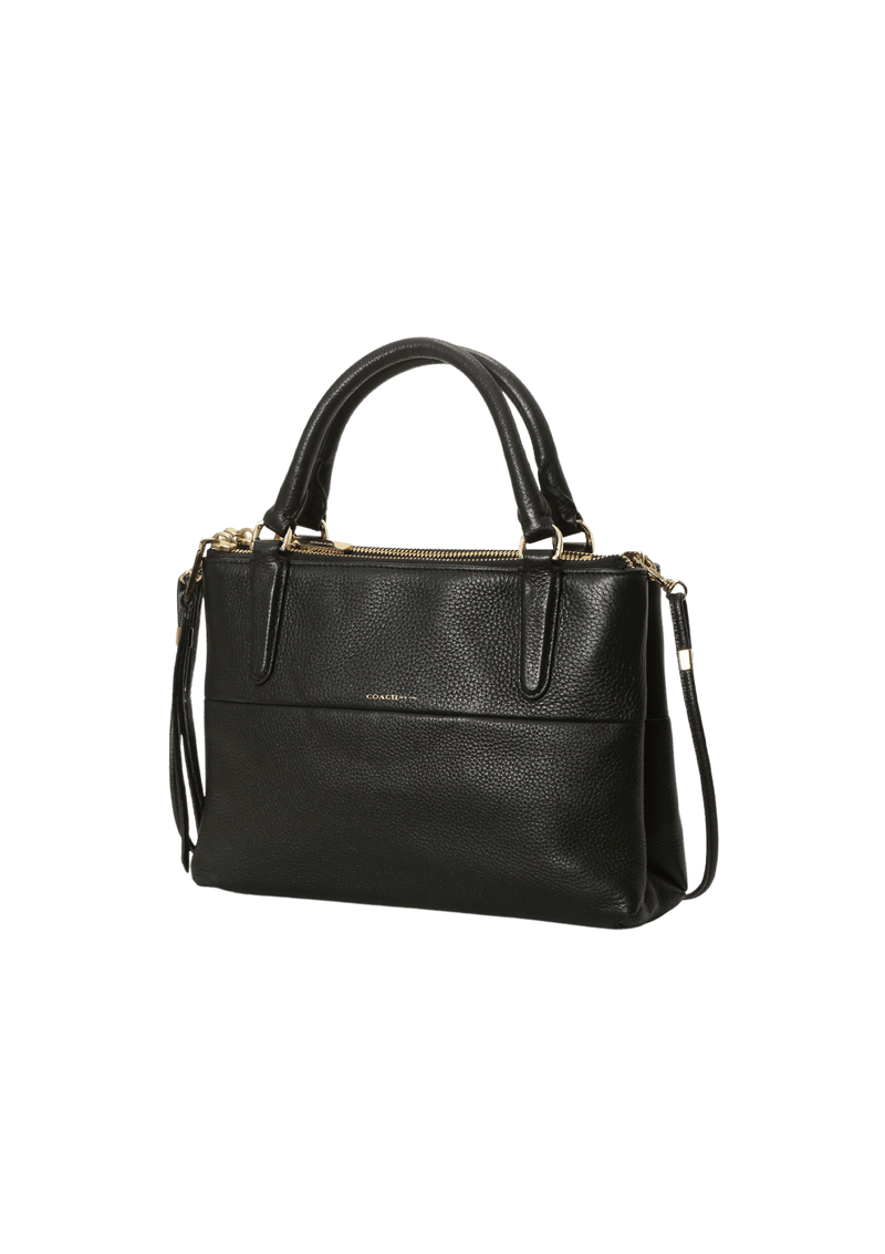 LEATHER THREE ZIP BAG