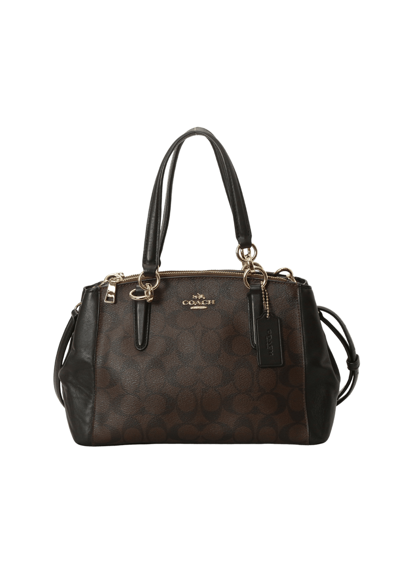 Coach mini christie carryall in online signature