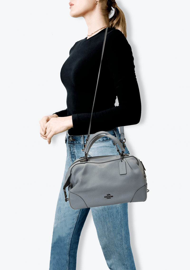 PEBBLE LEATHER LANE SATCHEL BAG