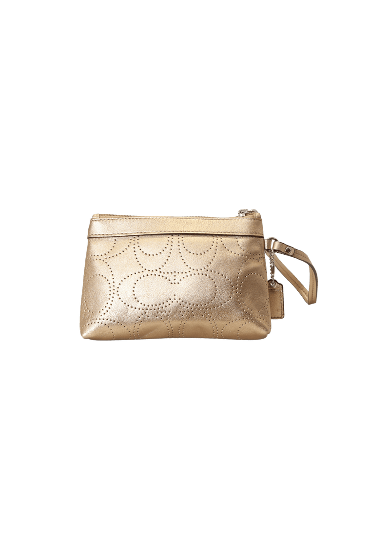 SIGNATURE WRISTLET POUCH