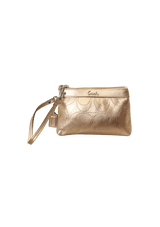 SIGNATURE WRISTLET POUCH