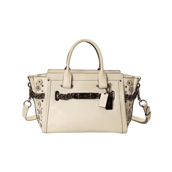 Coach swagger best sale 27 white