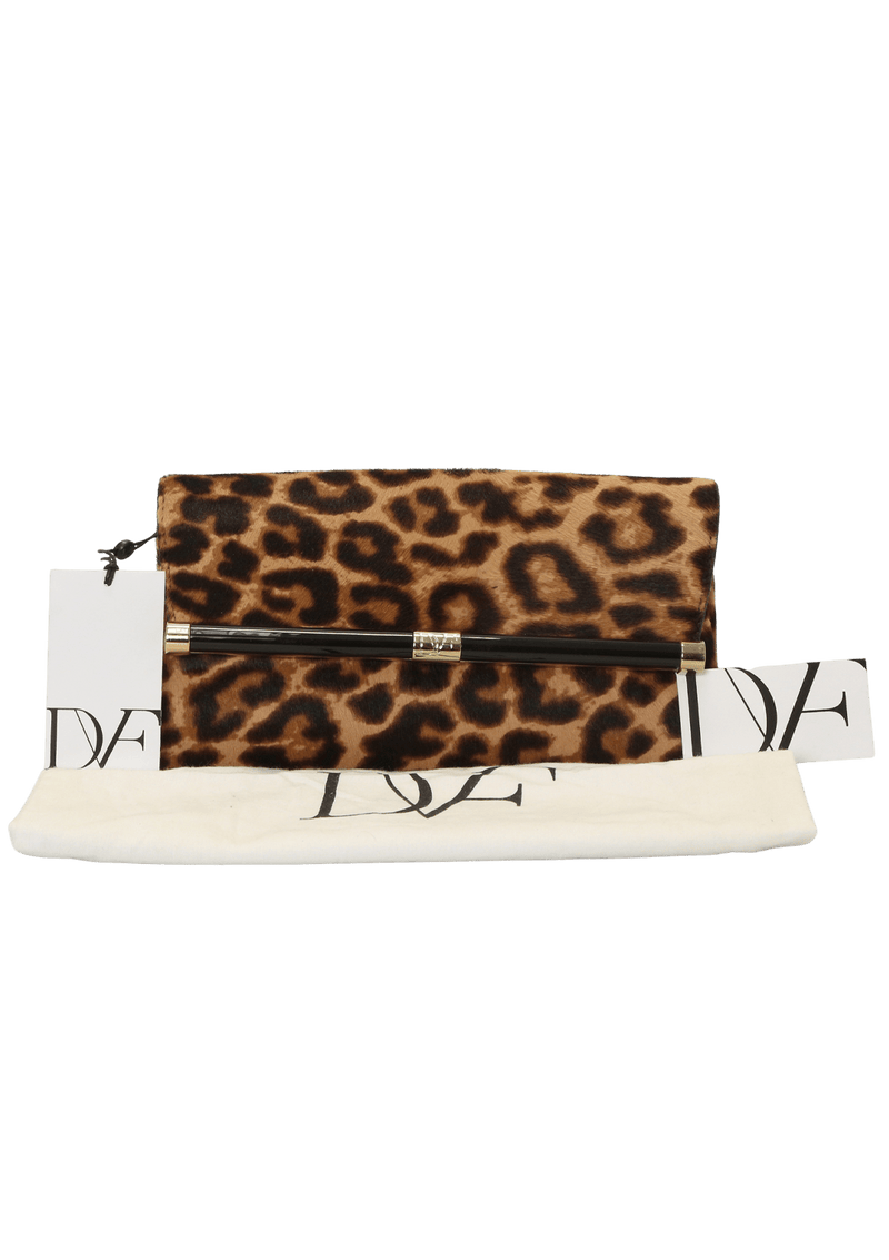 ENVOLOPE CLUTCH LEOPARD HAIRCALF