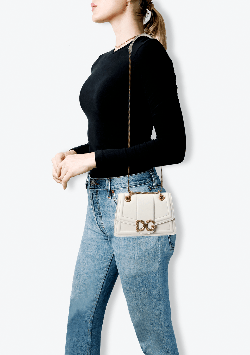 Bolsa Dolce & Gabbana DG Amore Flap Bag Off White Original – Gringa