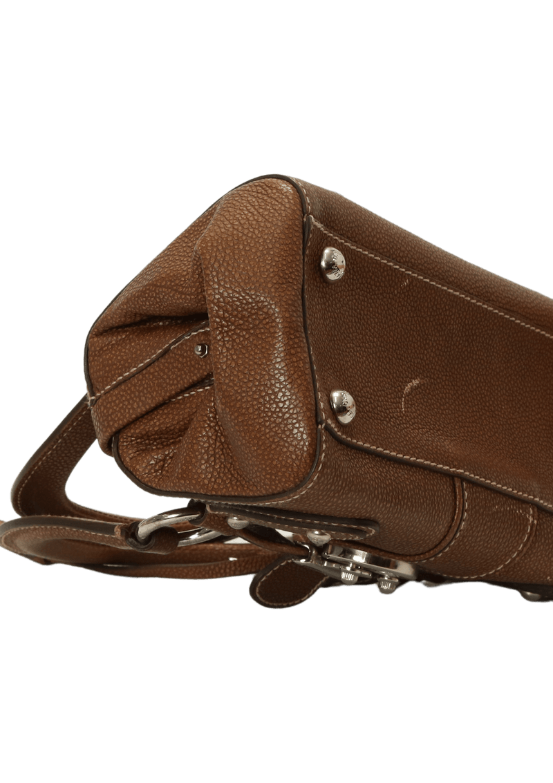 GRAIN LEATHER CHARM BAG