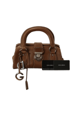 GRAIN LEATHER CHARM BAG