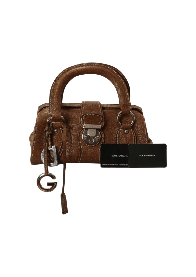 GRAIN LEATHER CHARM BAG