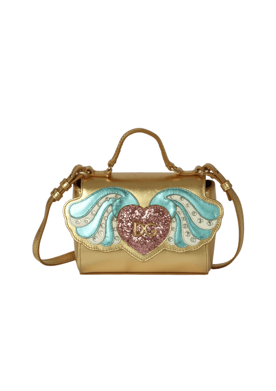 Bolsa Dolce & Gabbana Heart Wings Top Handle Dourada Original – Gringa