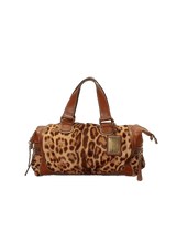 LEATHER TRIMMED PONY HAIR BAG
