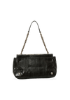 SNAKESKIN FLAP CHAIN BAG