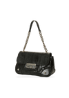 SNAKESKIN FLAP CHAIN BAG