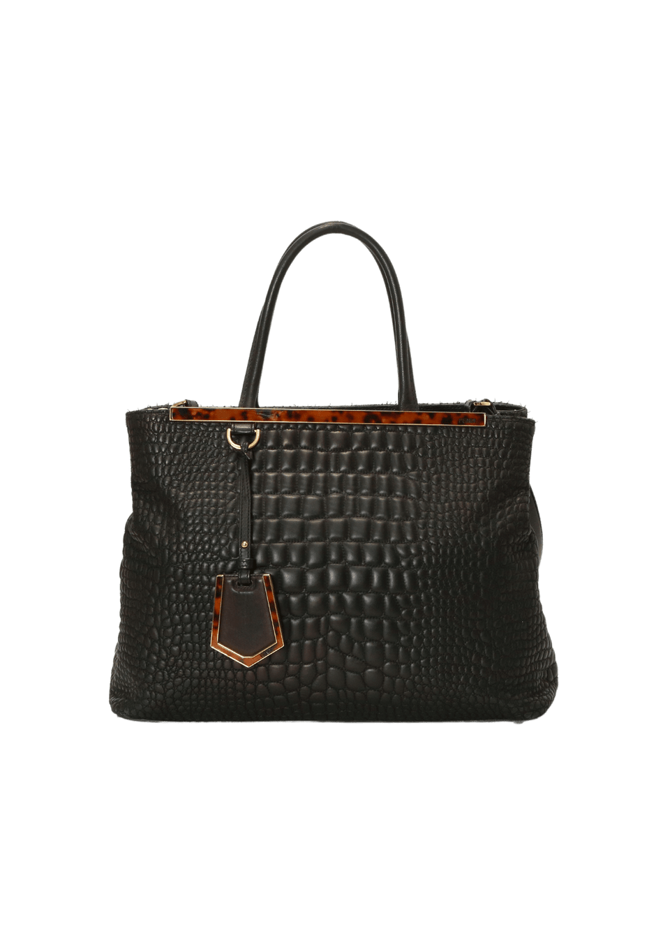 Bolsa Fendi Crocodile 2jours Bag Preto Original – Gringa