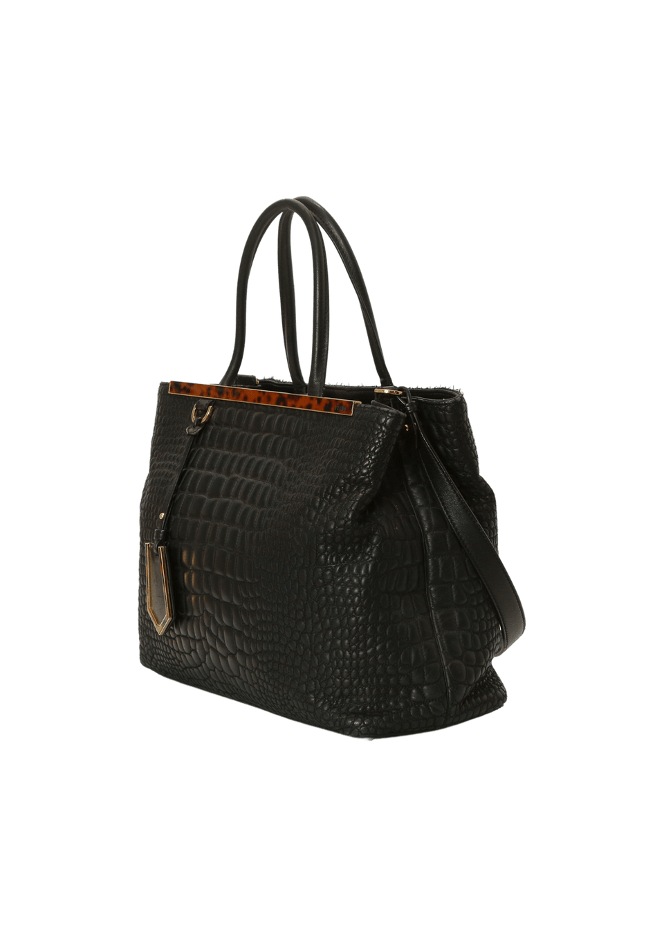Bolsa Fendi Crocodile 2jours Bag Preto Original – Gringa