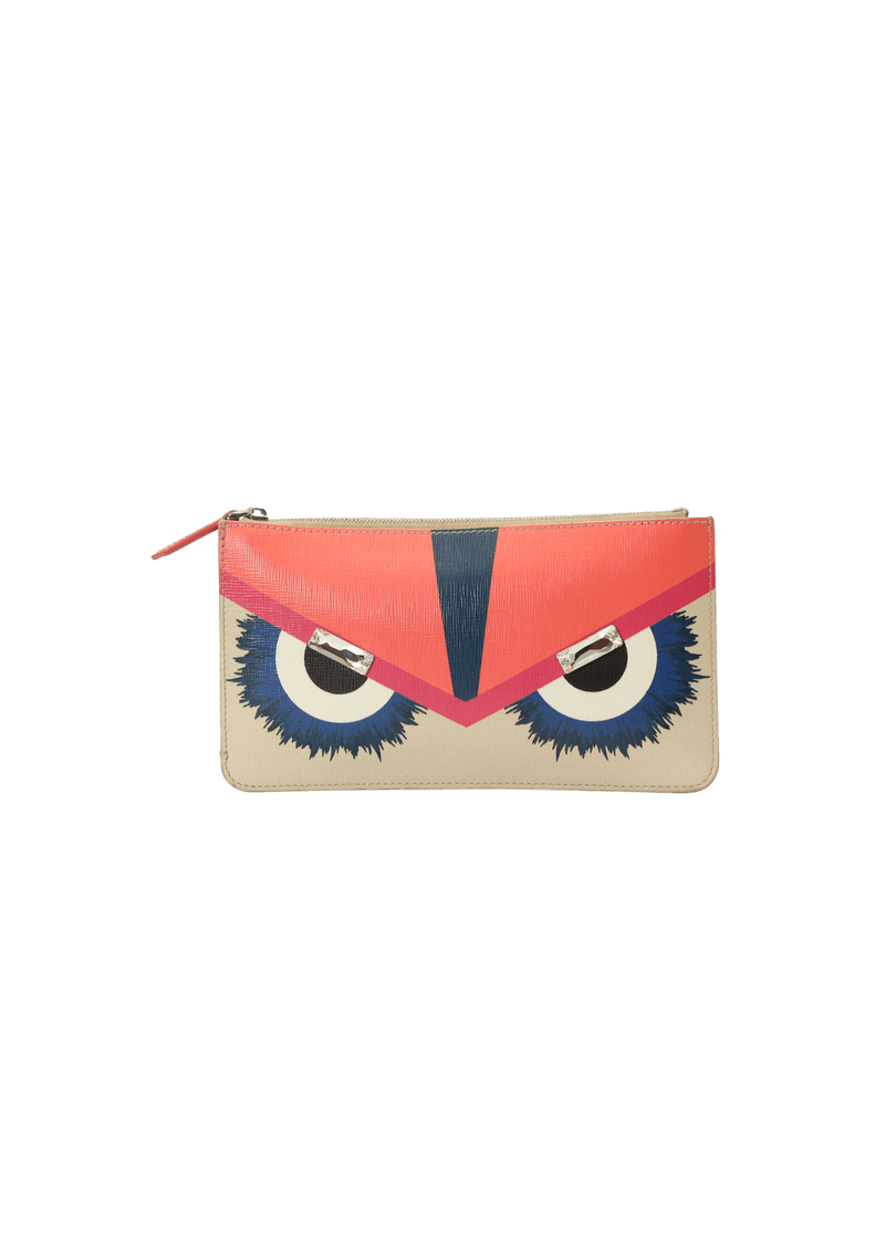 CRYSTAL EYE MONSTER ZIP POUCH BELLINI