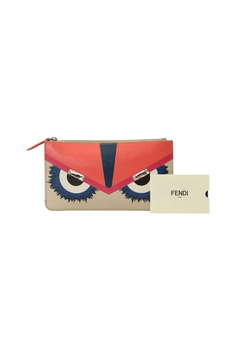 CRYSTAL EYE MONSTER ZIP POUCH BELLINI