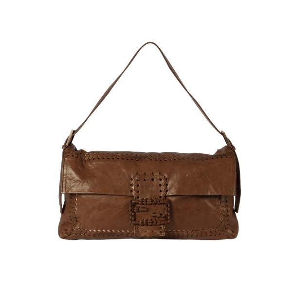Bolsa Fendi Maxi Baguette Marrom Original Gringa