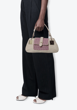 SUEDE ZUCCHINO FLAP BAG