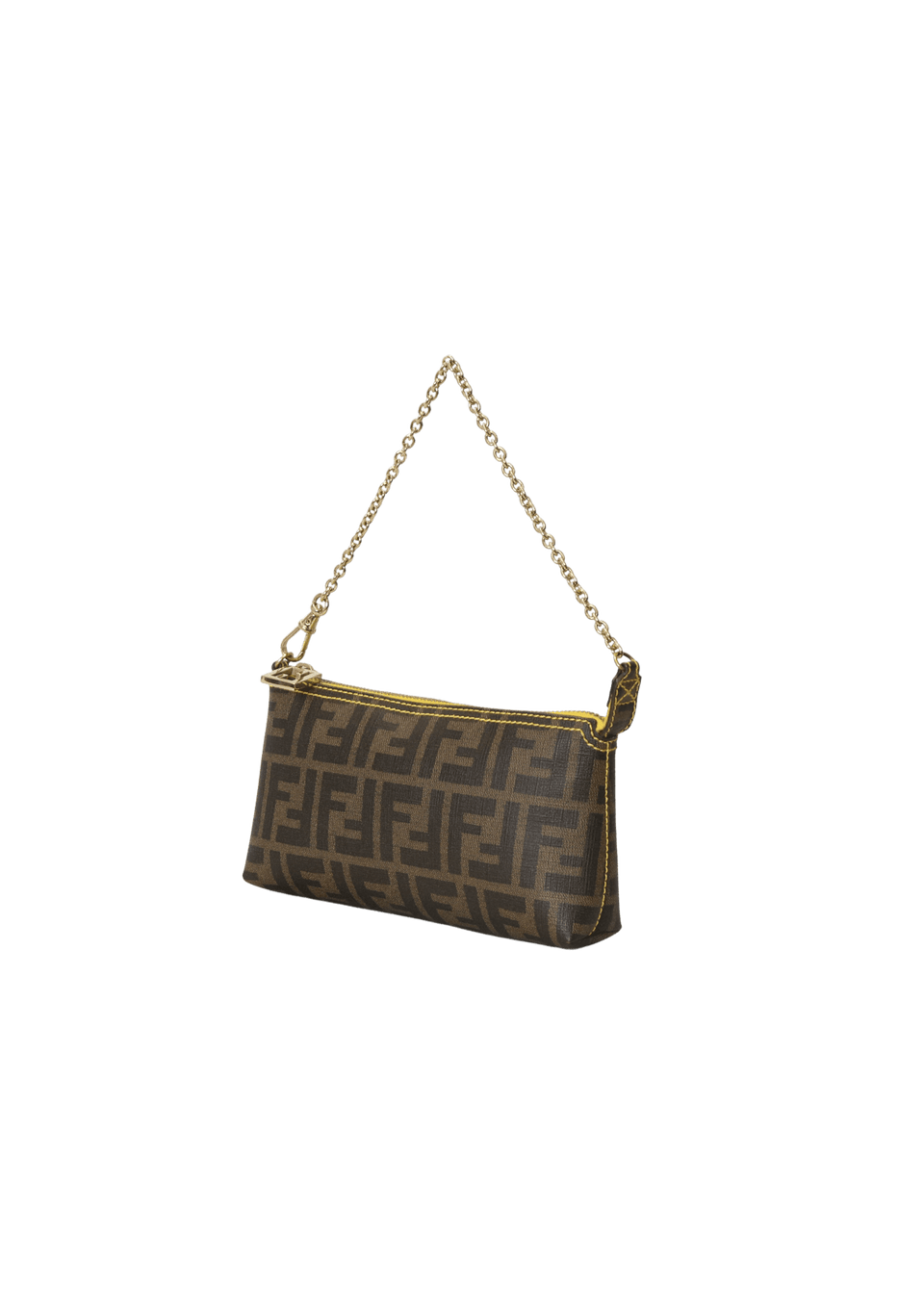Bolsa Fendi Zucca Spalmati Pochette Marrom Original – Gringa