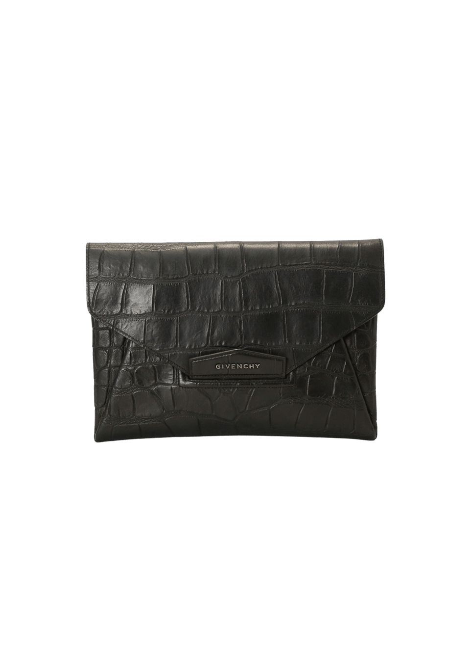 Bolsa Givenchy Croco Envelope Clutch Preto Original – Gringa Bolsa Givenchy Croco Envelope Clutch Preto Original – Gringa