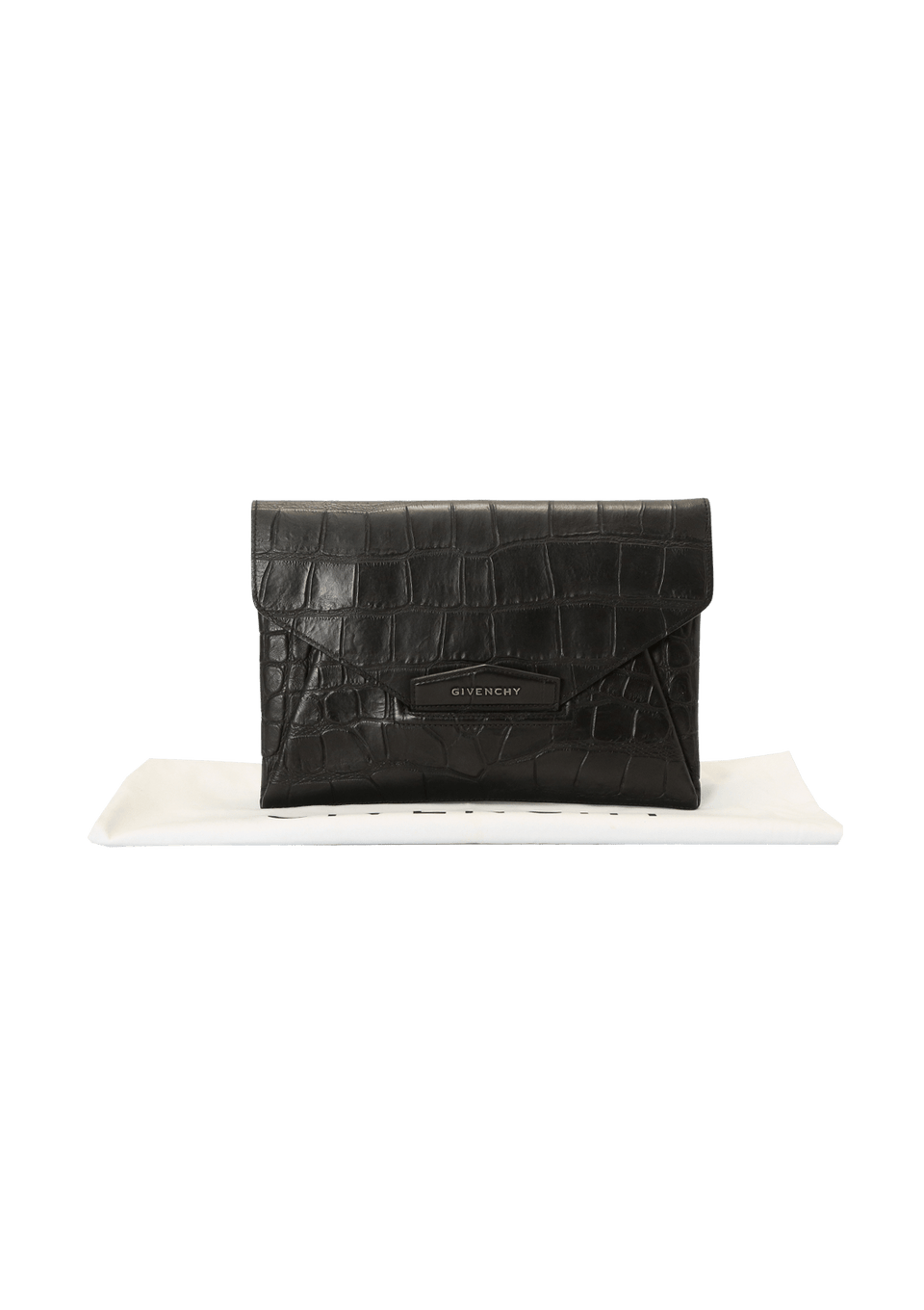 Bolsa Givenchy Croco Envelope Clutch Preto Original – Gringa