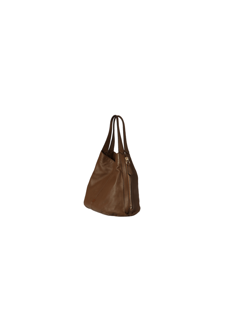 LEATHER SIDE ZIP BAG