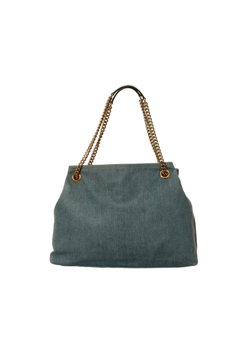 DENIM SOHO CHAIN TOTE