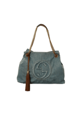 DENIM SOHO CHAIN TOTE