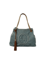 DENIM SOHO CHAIN TOTE