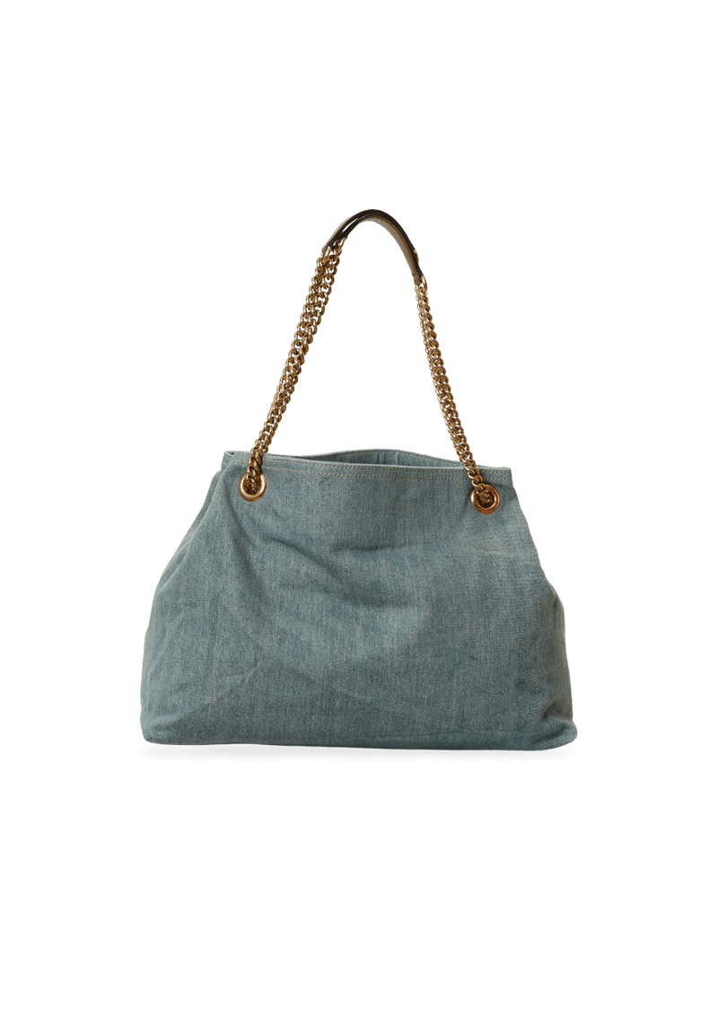 DENIM SOHO CHAIN TOTE