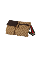 GG CANVAS DOUBLE BELT BAG