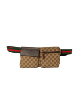 GG CANVAS DOUBLE BELT BAG