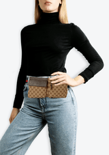 GG CANVAS DOUBLE BELT BAG