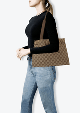 GG CANVAS DRAWSTRING TOTE