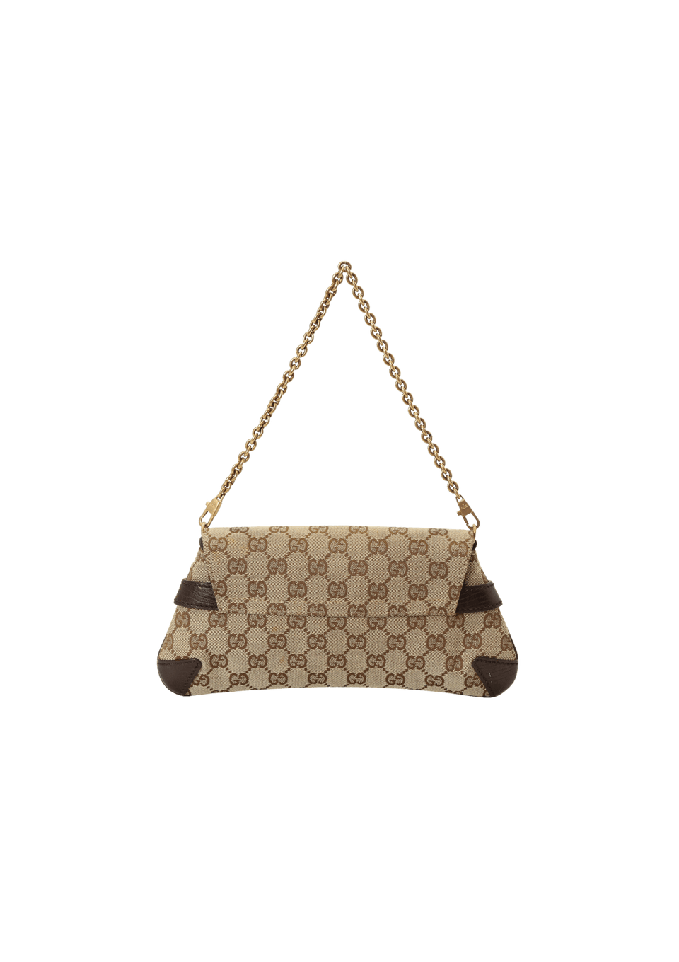 Bolsa Gucci GG Canvas Horsebit Chain Clutch Bege Original – Gringa