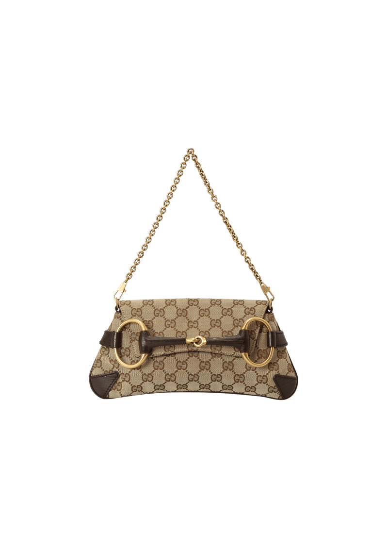 GG CANVAS HORSEBIT CHAIN CLUTCH