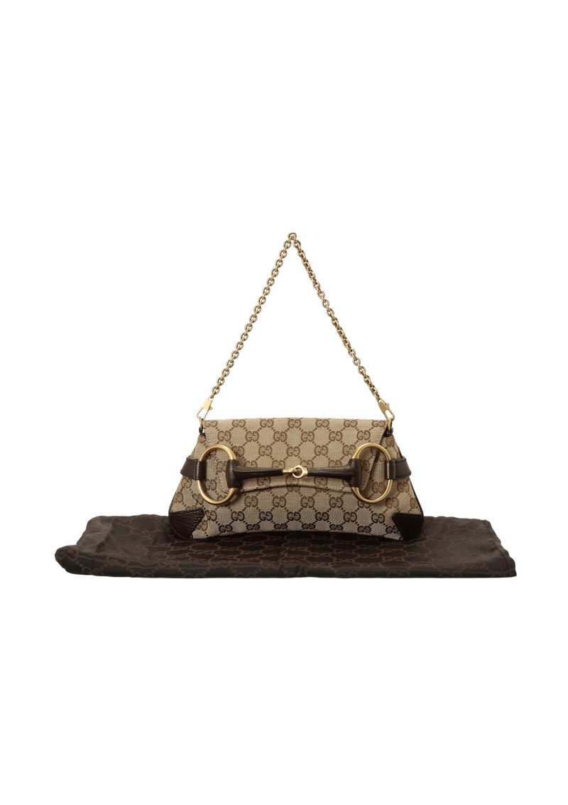 GG CANVAS HORSEBIT CHAIN CLUTCH