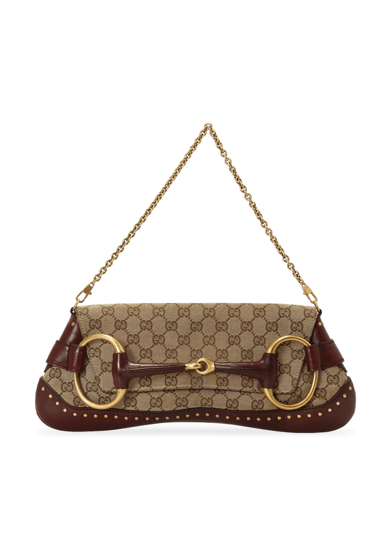 GG CANVAS HORSEBIT CHAIN CLUTCH