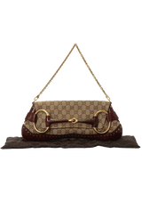 GG CANVAS HORSEBIT CHAIN CLUTCH