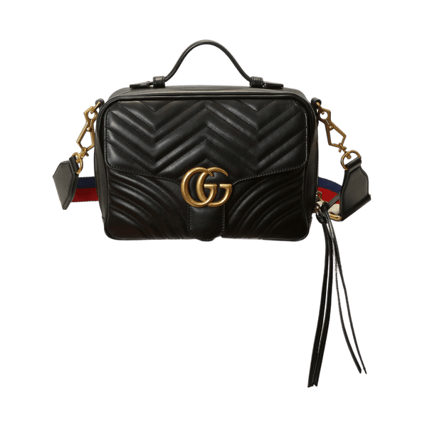 Pronto para enviar] 100% original e autêntica bolsa de ombro Gucci Bolsa de  corrente de padrão de onda Marmont 446744 novo estilo de moda preta e bolsa  elegante UFzC