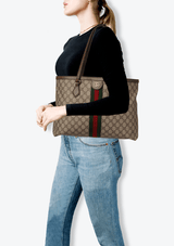 GG SUPREME MEDIUM OPHIDIA SHOPPING BAG