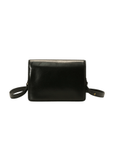 LEATHER TURNLOCK FLAP BAG