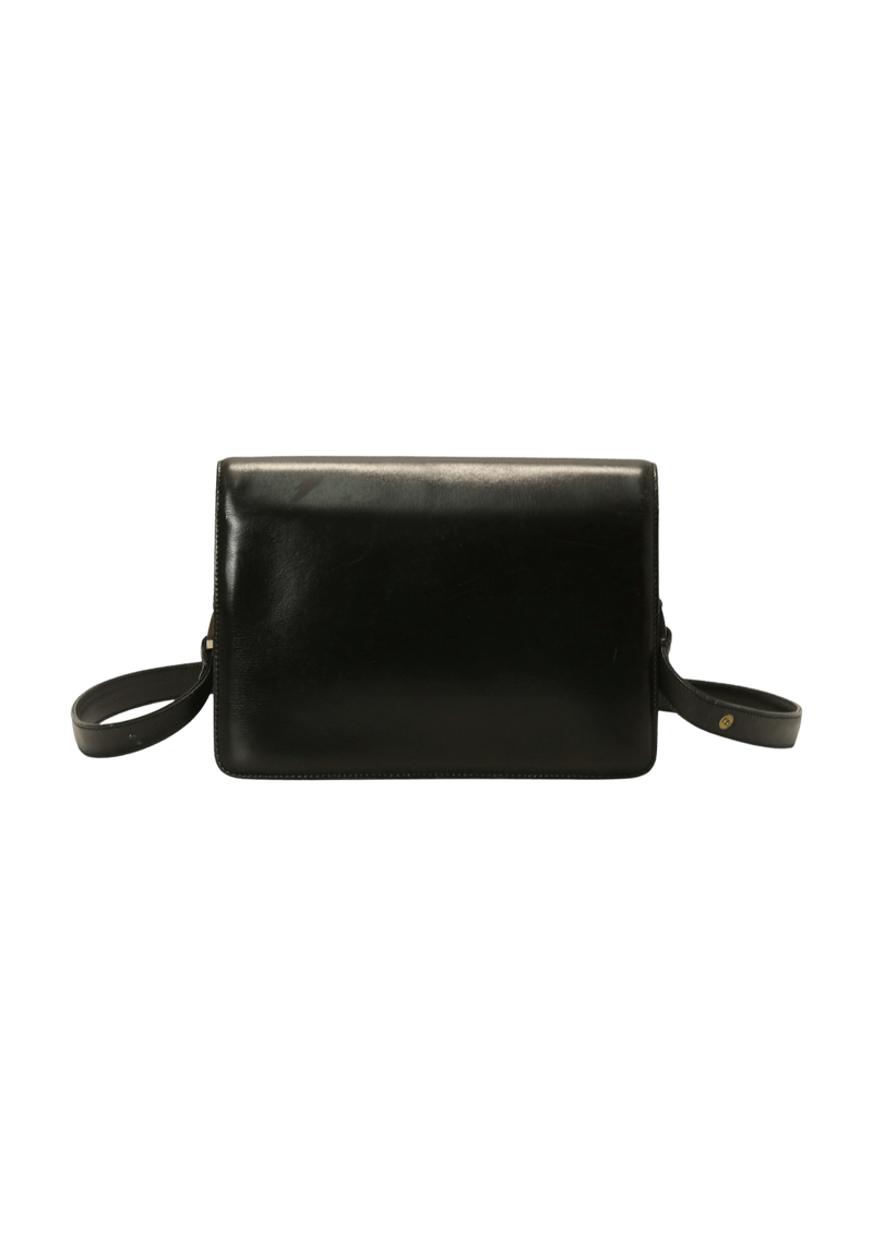 LEATHER TURNLOCK FLAP BAG