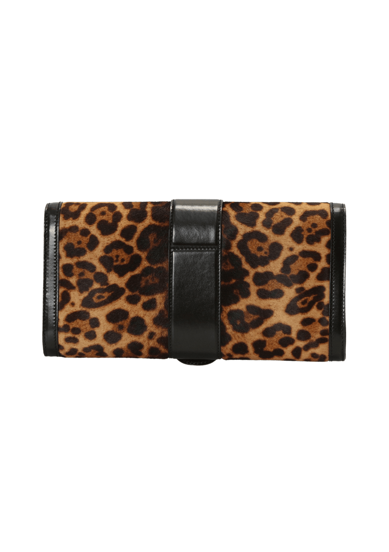 LEOPARD LADY BUCKLE CLUTCH