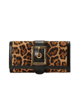 LEOPARD LADY BUCKLE CLUTCH