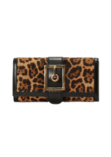 LEOPARD LADY BUCKLE CLUTCH