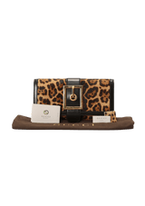 LEOPARD LADY BUCKLE CLUTCH