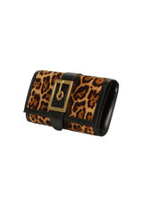 LEOPARD LADY BUCKLE CLUTCH